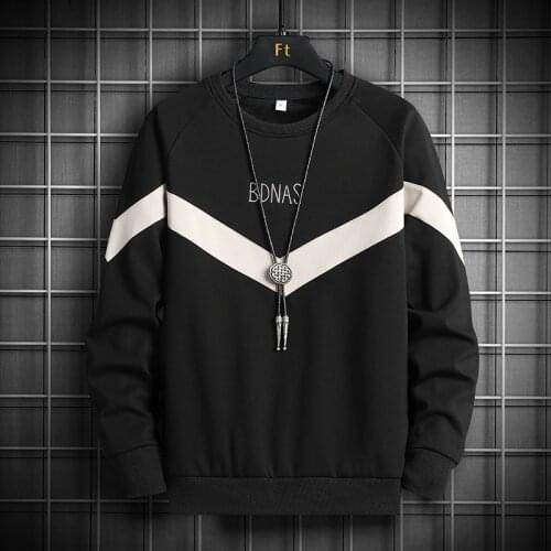 Elena Store New Fashion Spring And Autumn Men Casual Hip Hop Streetwear Loose Hoodies Patchwork Sweater Tops Male Embroidery
