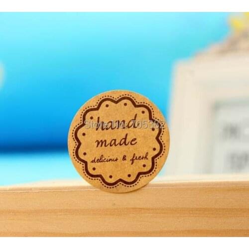 100pcs/lot Hand made stickers for home made cakes muffins cookies chocolates (aa-717)