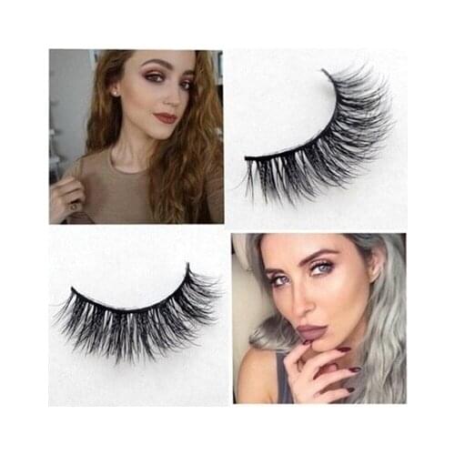 New Style 100% Mink hair Real siberian 3D Mink Fur natural thick messy Clustefalse eyelash individual Eyelashes fashion fake