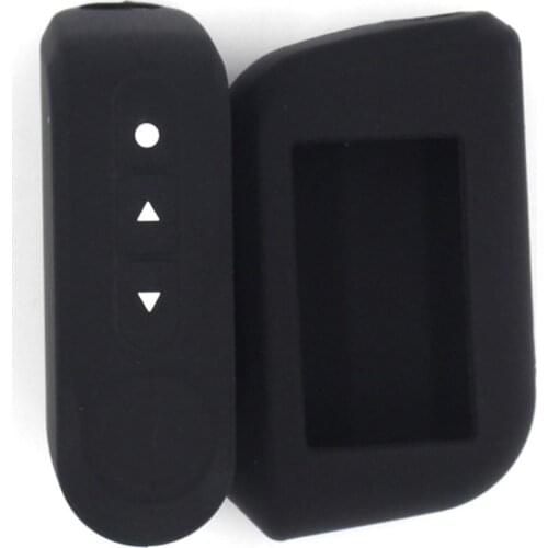 2pc Russian Version Two Way Car Alarm LCD Remote Controller Silicone Auto Key Case for Starline A93 A63 Keychain Fob Cover