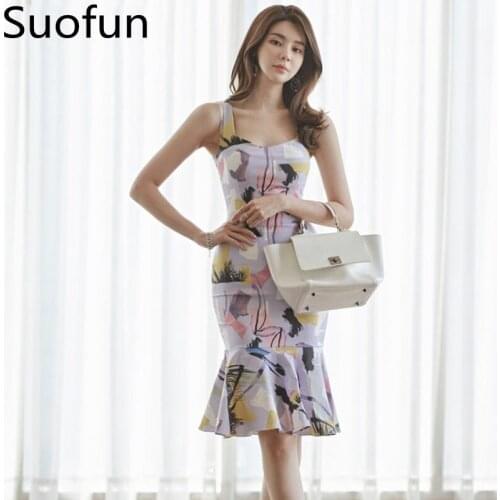 Летние платья без рукавов Suofun China At AliExpress