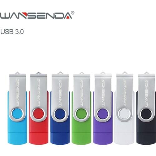 Wansenda USB 3.0 OTG USB Flash Drives 16GB 32GB 64GB 128GB 256GB Pendrives Cle USB Stick Pen Drive for PC/Android with Micro USB