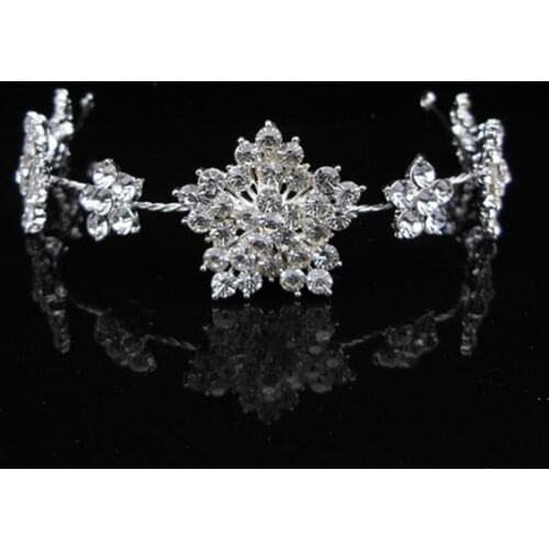 Bridesmaid Jewelry Snowflake Jewelry Tiara Headband Hairband Bridal wedding Party Prom Rhinestone Crystal Hair Accessory