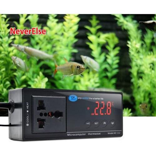 110v 220v Intelligent Digital Thermostat Temperature Regulator Aquarium Reptile Heating Digital Display Humidity Controller