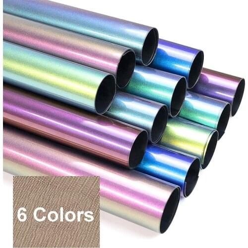 25cm*50cm Chameleon Elastic PU Heat Transfer Vinyl Iron-on Heat Press T-Shirt Textile Fabric Film HTV Printing Patterns