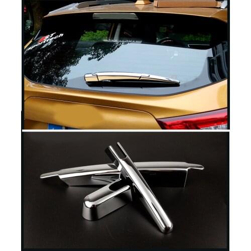 3pcs ACCESSORIES FIT FOR NISSAN QASHQAI J11 2014 2015 2016 CHROME REAR WINDOW WIPER ARM BLADE COVER TRIM OVERLAY NOZZLE BEZEL