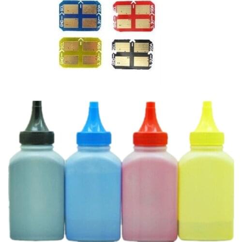 4x CLP300 Refill Toner Powder +4x Chip For Samsung CLP-300 CLP-300N CLX-2160 CLX-2160N CLX-2161K CLX-2161NK CLX-3160N CLX-3160FN