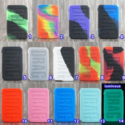 50pcs Anti-slip silicone case for VOOPOO drag mini 117w kit texture skin rubber sleeve shield wrap protect cover Fit drag mini
