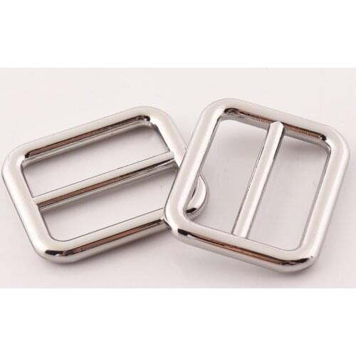 6pcs 20mm/25mm Silver Alloy Release Belt Buckle Adjuster Buckle Tri Bar Buckles Strap Buckle Slider Fastener Bag Hardware