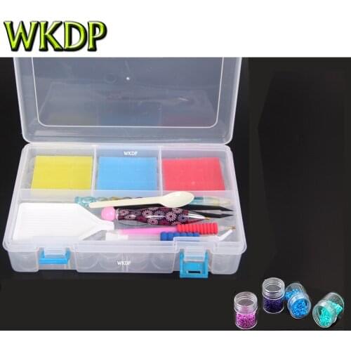 New 48Grids Big Storge Box For Diamond Painting DIY Tools Embroidery Accessories Moasic Glue Pen Clay Plate Cross Stitch Kits