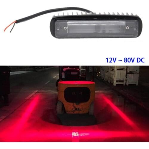 1 Piece 6 inch LED Forklift Warning Light Safety Light 12V~80V DC Reversing Blue Red Border Indicator Light for Forklift Trucks