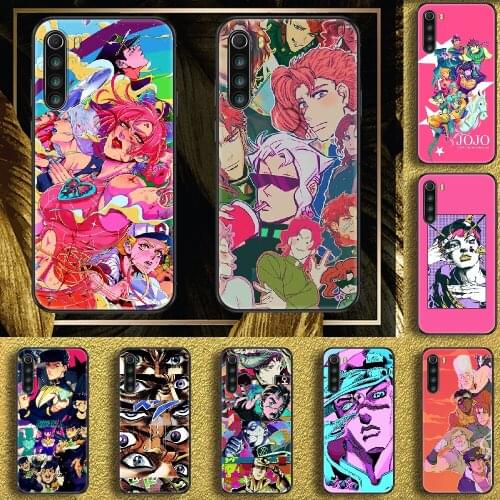 Anime Jojo Phone case For Xiaomi Redmi Note 7 7A 8 8T 9 9A 9S 10 K30 Pro Ultra black tpu bumper pretty funda silicone shell