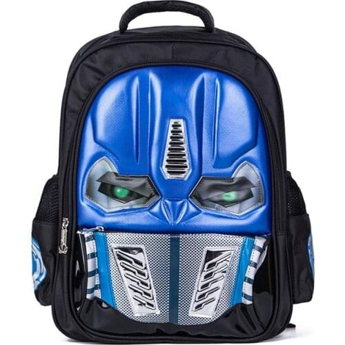 New Arrival LED Flashing Robot Children Backpacks Cool School Bags For Boys Kids Elementary Schoolbag Mochila Christmas gifts