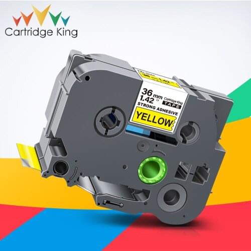 For Brother 36mm Yellow TZe Strong Adhesive Tape TZe-S161 TZe-S261 TZe-S661 TZe S261 Label Tape P touch Label Printer Ribbon