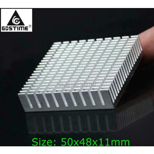 Gdstime Aluminum HeatSink 50mm IC Chipset Heat sink Cooling Fin 50x48x11mm