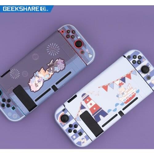 Geekshare Nintendo Switch Case Nautical Bear Goldfish Fairy League Sublimation Print Soft Full Cover Shell For NS Accessories