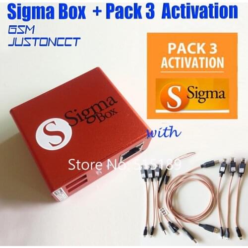 Gsmjustoncct sigma box with pack 3 activation + 9cables For Huawei For Sony Xperia free shipping