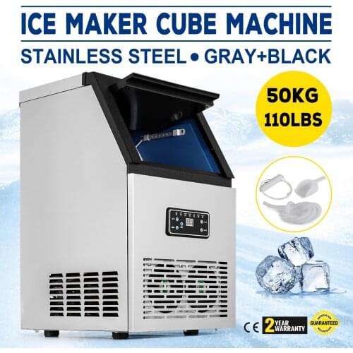 Stainless Steel Commercial 110Lbs Undercounter Ice Maker Machine Air Cooled Cube