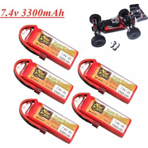 7.4V 3300mAh Lipo Battery 2S for Wltoys 144001 124018 124019 RC Car Truck Boat Tank Drone spare parts