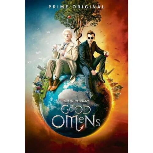 Lot style Choose Good Omens Neil Gaiman TV Series Show Art print Silk poster Home Wall Decor