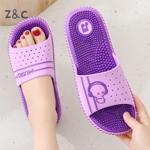 Foot Massage Slippers Womens Home Indoor Soft Bathroom Bath Anti-Slip Shoes Pedicure Sandals Mens Summer Cartoon Fashion 2020