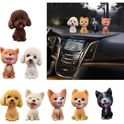 Cute Bobble-Head Animal Ornament Shaking Head Dog Toy Home Decor Vehicle Car Interior Dashboard Decoration 8 Styles