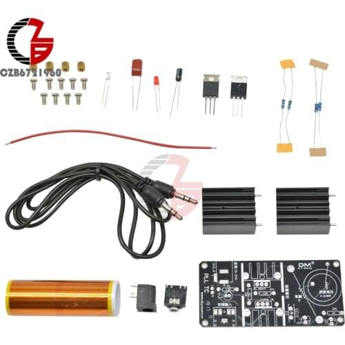 15W Mini DC Tesla Coil Musick Plasma Speaker Module Wireless Transmission Tesla Coil Sound Audio Board DIY Kit DC 15V 24V