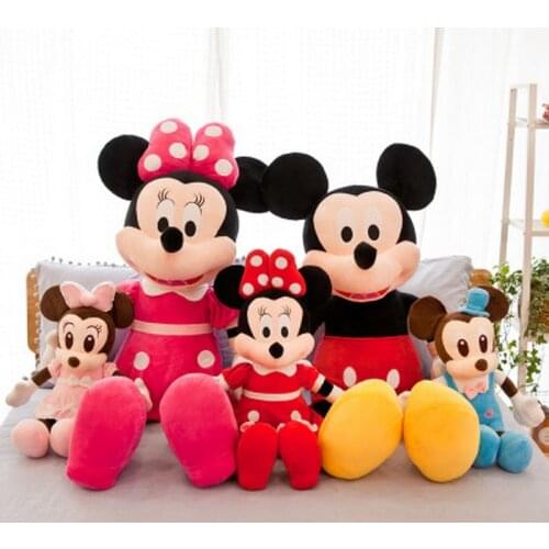 2020 New Disney Cartoon Mickey Mouse& Minnie Plush Stuffed Toys 35/50cm cute Soft Plush Dolls Christmas Gifts For Kids