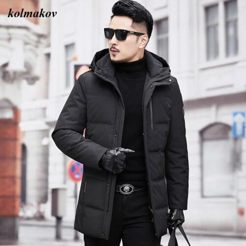 2020 New Arrival Winter Style Men boutique Warm Leisure Down Coats Fashion Casual Solid Hooded Hat Mens White Duck Down Coats