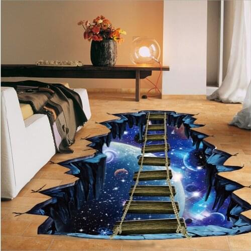 NEW Large 3d Cosmic Space Wall Sticker Galaxy Star Bridge Home Decoration for Kids Room Floor Living Room Wall Decals Home Decor