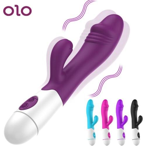 OLO Dildo Vibrator for Woman Vaginal Clit Stimulator AV Rabbit Vibrator Femme G Spot Masturbator Dildo Adult Sex Toys for Women