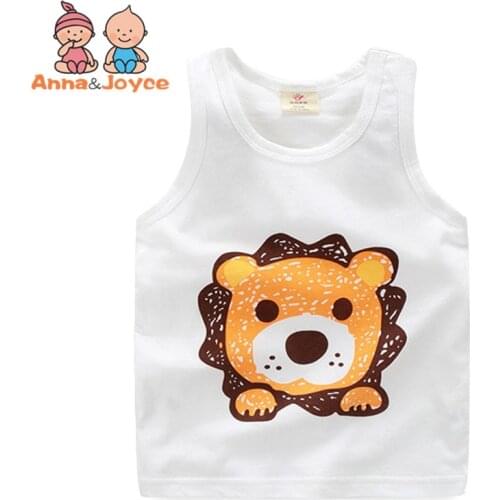 2-5 years Children vest Baby summer boy tops frog cartoon Girl Cotton sleeveless kids tank beach Camisoles
