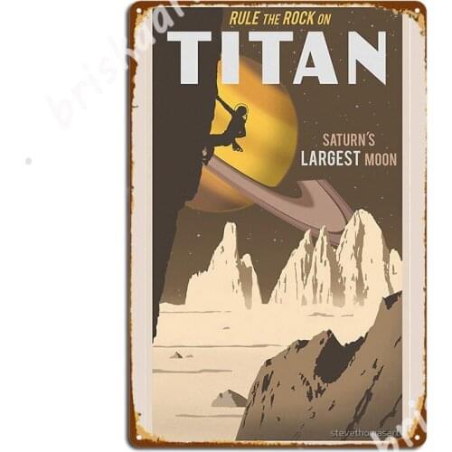 Titan Travel Poster Metal Signs pub Wall Decor Printing pub Garage Tin sign Posters