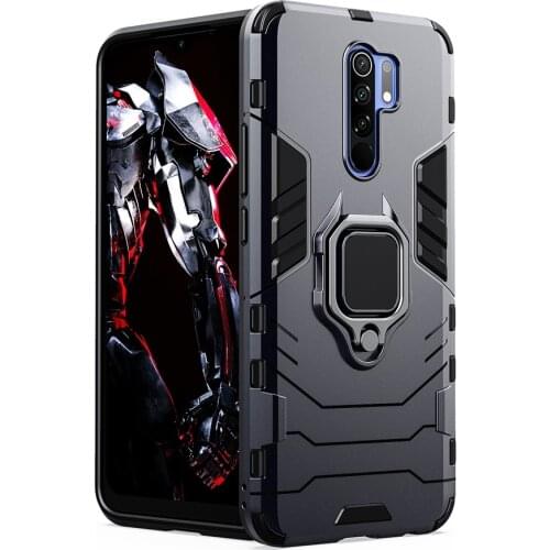 Shockproof Armor Case for Redmi 9 Ring Stand Silicone Phone Back Cover for Xiaomi Redmi Note 9 Pro Max 9S 8 Pro 8 8A 8T