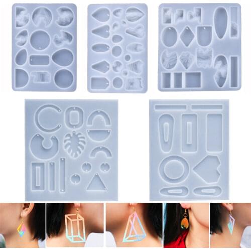 Transparent Silicone Mold Resin Necklace Uv Resin Molds for Pendant Earrings Jewelry Making Tools