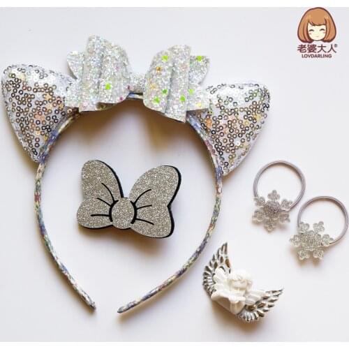 Cat Ears Hairband Quicksand Oversized Bow Hairpin Hair Accessories Gift Box Suit Cross-Border Hot