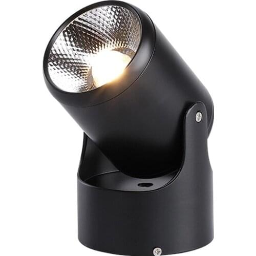 1 dimmable rotating LED downlight, surface mounted adjustment, ac85-265V COB, 5W7W10W12W 15W, ceiling spotlight