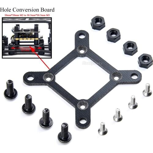 Flight Control / ESC / VTX Hole Conversion Glass Fiber Board 20*20mm M2 To 30.5*30.5mm M3 Adapter Plate For FPV RC Racing Drone