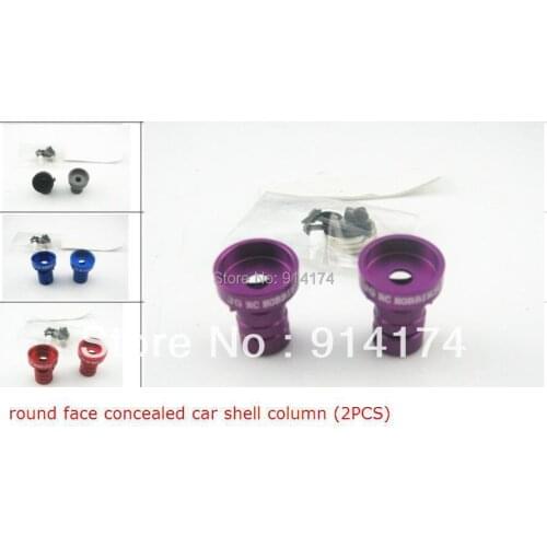 YUKALA R/C Car accessories Round face Metal concealed car body column /body post for 1/10 RC car 4pcs/set