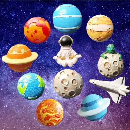 11 types refrigerator magnet space planet 3D resin magnetic refrigerator sticker kitchen refrigerator message sticker decoration