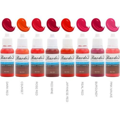 15ml Tattoo Pigment ink Eyebrow Lip Eyeline Microblading Pigment Color Cream ink for Permanent makeup Cosmetic Body Paint Tool
