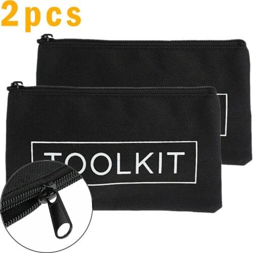 2PCS Waterproof 600D Oxford Cloth Zipper Tool Storage Bag Case Pouch 19x11cm Tool Bags Multi-Purpose Gadgets Organizer Pouch New