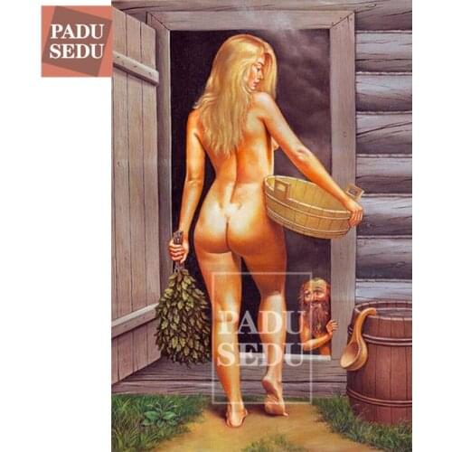 5d Diamond Painting For Adults Naked Woman Portrait Full Set Diamond Embroidery Rhinestones Cross Stitch Vintage Home Decor Room