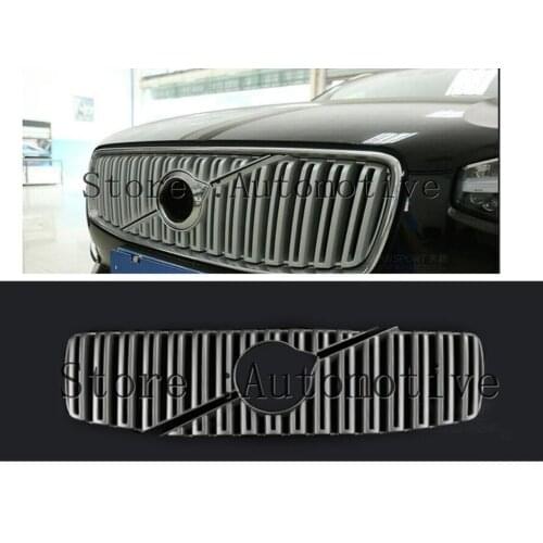 Accessories For VOLVO XC90 2016 2017 2018 ABS Chrome Matte Front Bumper Grille Moulding cover trim Car styling 2pcs