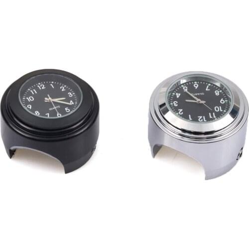 Universal 7/8" Waterproof Chrome Motorcycle Electric Bike Handlebar Mount Quartz Clock Watch Aluminum Clock