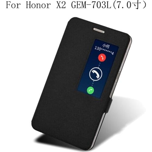 For Huawei Honor X2 case phone cover View Window PU Leather shell For Honor X 2 GEM-703L Flip case HonorX2 back cover case