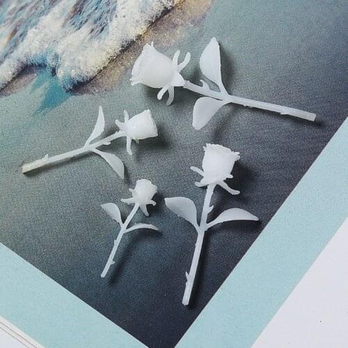 DIY 3D Mini Rose Shape Epoxy Model Crafts Jewelry Making Silicone UV Resin Accessories