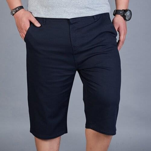 28-48 Plus Size Jeans Men 2021brand Mens cropped denim trousers youth denim shorts for men beach summer cropped breeches elastic