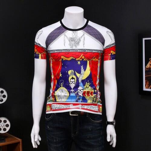 Print Fashion Creative Harajuku Men T-shirt Camisetas Hombre Brand T Shirt 2020 Summer Streetwear Top Tee Men T Shirt Round Neck