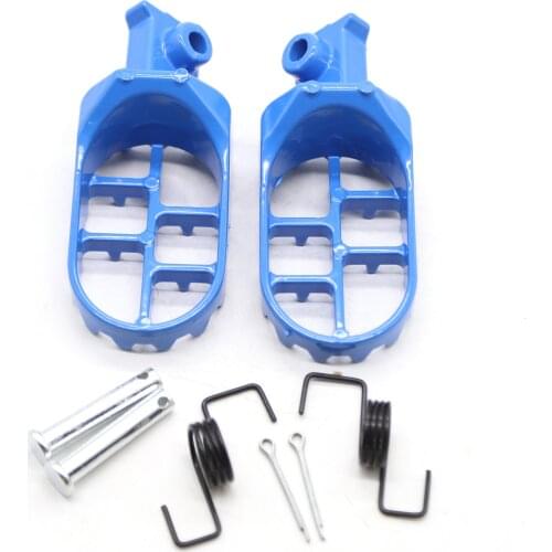 Footrests Kit Foot Rests Blue Replacement for Yamaha PW50 PW80 TW200 TTR90 TTR90E Honda XR50R CRF50 CRF70 CRF80 CRF100F